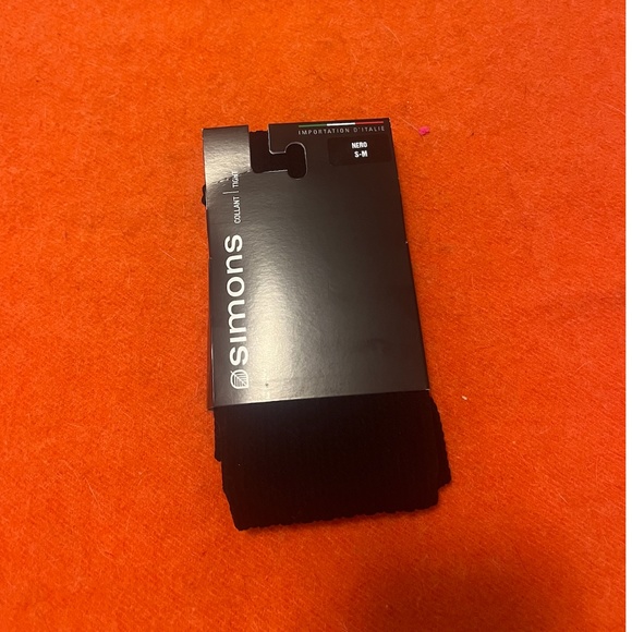 Black microfiber twisted tights made in Italy NWT - Picture 2 of 6